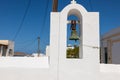 Scenic view of Cathedral of Naoussa town, Naoussa, Paros Island, Greece Royalty Free Stock Photo