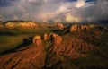 Scenic view of the Cathedral Rock, Arizona. Royalty Free Stock Photo