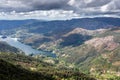 Scenic view of Cavado river and Peneda Geres National Park in northern Portugal