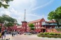 Scenic view of the Christ Church Malacca and Dutch Square Royalty Free Stock Photo