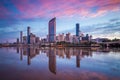 Scenic view of the city of Brisbane from Southbank at sunrise