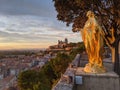 Scenic view of the city from the gardens of the Saint-Jacques church in Beziers