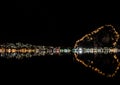 Scenic view of the city of Kotor illuminated at night in Montenegro Royalty Free Stock Photo