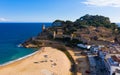 Scenic view of the city of Tossa de Mar in province of Girona. Spain