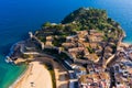 Scenic view of the city of Tossa de Mar in province of Girona. Spain