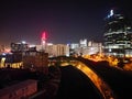 Scenic view of the cityscape of Cape Town at night in South Africa Royalty Free Stock Photo