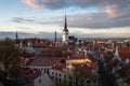 Scenic view of the cityscape of Tallin, Estonia Royalty Free Stock Photo