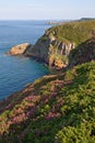 Scenic view of the Cliffs in the brittany coast Royalty Free Stock Photo