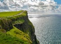 Scenic view of Cliffs of Moher, one of the most popular tourist attractions in Ireland, County Clare. Royalty Free Stock Photo