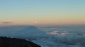 Scenic view of cloudspace in the top of mountain during sunrise