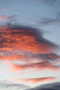 Altocumulus clouds at sunset Royalty Free Stock Photo