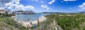 Scenic view of coastline at Ferragudo in the Algarve region of Portugal Royalty Free Stock Photo