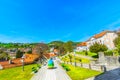 Colorful springtime scenery in Krapina, Croatia. Royalty Free Stock Photo