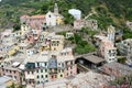 Scenic view of colorful village Vernazza in Cinque Terre Royalty Free Stock Photo