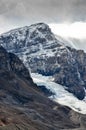 Scenic view of Columbia glacier and mountain peak, Jasper NP