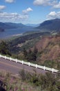 Scenic view of Columbia River Gorge. Royalty Free Stock Photo