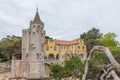 Scenic view of the Condes de Castro Guimaraes Palace Museum in Cascais, Portugal