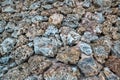 Scenic view of coral rocks on a wall at Malindi Beach in Malindi, Kilifi County, Kenya Royalty Free Stock Photo