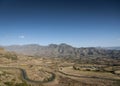 Scenic view of countryside and hills near lalibela ethiopia