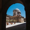 Scenic view of courtyard of the historic hospital La Vieille Charite . Now it functions as museum and is used for exhibitions.