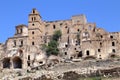 Scenic view of Craco ruins, ghost town abandoned after a landslide, Basilicata region