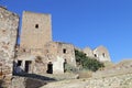 Scenic view of Craco ruins, ghost town abandoned after a landslide, Basilicata region