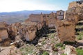Scenic view of Craco ruins, ghost town abandoned after a landslide, Basilicata region Royalty Free Stock Photo
