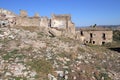 Scenic view of Craco ruins, ghost town abandoned after a landslide, Basilicata region