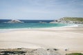 Scenic view of Crantock Beach in Cornwall, UK Royalty Free Stock Photo