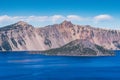 Scenic view of crater lake national park on sunny day,Oregon,usa. Royalty Free Stock Photo