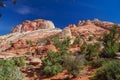 Scenic view of Cross beds of aeolian sandstone rock formations on Zion National Park Canyon Overlook hiking trail, Utah, USA Royalty Free Stock Photo