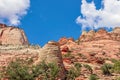 Scenic view of Cross beds of aeolian sandstone rock formations on Zion National Park Canyon Overlook hiking trail, Utah, USA Royalty Free Stock Photo