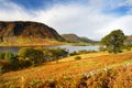 Scenic view of Crummock Water lake, located between Loweswater and Buttermere, in the Lake District in Cumbria, North West England Royalty Free Stock Photo