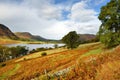 Scenic view of Crummock Water lake, located between Loweswater and Buttermere, in the Lake District in Cumbria, North West England Royalty Free Stock Photo