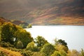 Scenic view of Crummock Water lake, located between Loweswater and Buttermere, in the Lake District in Cumbria, North West England Royalty Free Stock Photo