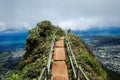 Scenic view d=from the Stairway to Heaven peak in Ohau, Hawaii