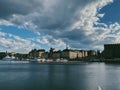 Scenic view of df KungstrÃÂ¤dgÃÂ¥rden in Stockholm, Sweden on a cloudy day Royalty Free Stock Photo