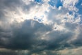 Scenic view of dramatic dark clouds Royalty Free Stock Photo