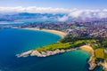 View from drone of Santander, Cantabria