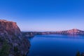 Scenic view at dusk in Crater lake National park,Oregon,usa. Royalty Free Stock Photo