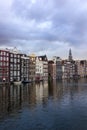 Scenic view of the Dutch Architecture in Amsterdam Royalty Free Stock Photo