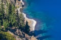 scenic view of the edge of crater lake national park,Oregon,usa. Royalty Free Stock Photo