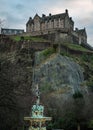 Scenic view of Edinburgh castle, Scotland. Royalty Free Stock Photo