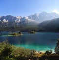 Scenic view of the Eib lake in the Bavarian Alps of Germany Royalty Free Stock Photo