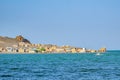 Scenic view of El Molo village at the shores of Lake Turkana in Loiyangalani District, Kenya Royalty Free Stock Photo