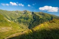 Scenic view of the Fagaras mountains in the Transylvanian Alps, Carpathian Mountains, Romania