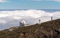 Scenic view of the famous Astronomy observatories in la Palma, the Canary Islands in Spain