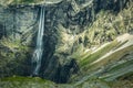 Scenic view of famous Cirque de Gavarnie with Gavarnie Fall in P