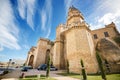 Scenic view of the famous Olite castle, Navarra, Spain, on april 2, 2015. Royalty Free Stock Photo