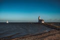 Scenic view of the famous Paard van Marken lighthouse in the Netherlands Royalty Free Stock Photo